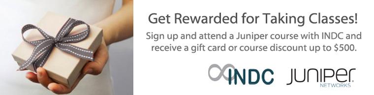 TrainwithINDC's tweet photo. Don't forget about INDC's @JuniperNetworks Promotion! Earn up to $500 just for taking a class! http://t.co/LakpW6Fx4U http://t.co/cnAcbyPscs