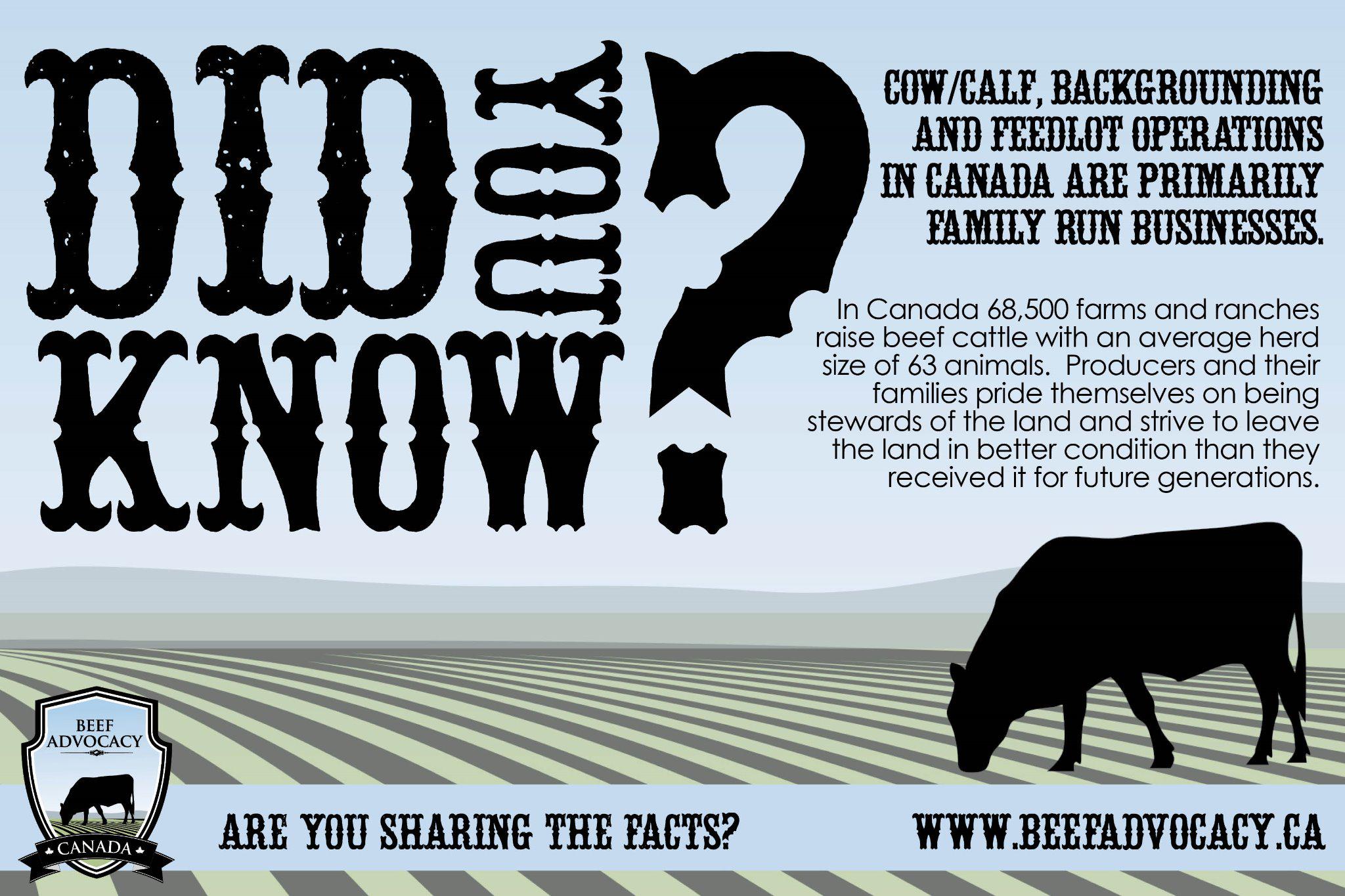 Beef Advocacy on Twitter "Did You Know? Canadian beef operations are