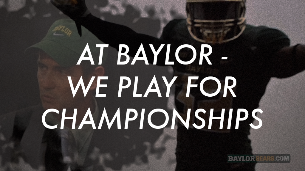 BaylorProud's tweet photo. At #Baylor, we play for championships. #SicKSU hype video from @tedvid &amp; @OurDailyBears: http://t.co/xXZb6OkcdQ http://t.co/2wKfLbpAPk