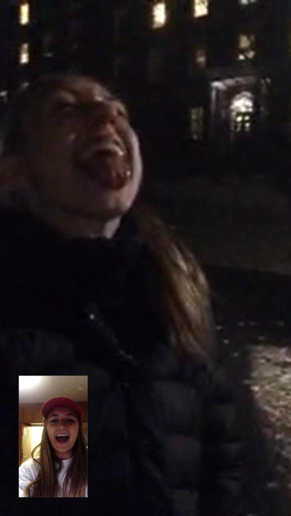 charlilewis9's tweet photo. Obviously the 2980 miles hasn't stopped us #sheseatingsnow http://t.co/gbxTON67FI