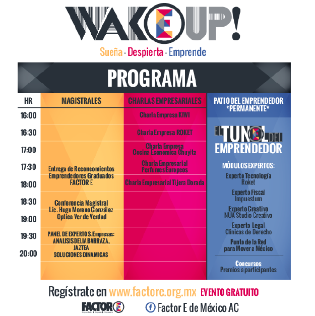 Adrianarojoz's tweet photo. Los invitamos a asistir será una excelente oportunidad para escuchar a expertos WAKE UP #sueña #desperta #emprende http://t.co/OcHKm5RBtf