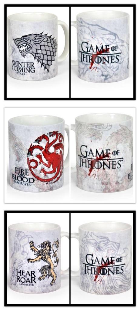 Bitcoin_InfoBTC's tweet photo. Tazas oficiales

Stark: http://t.co/7AUylOmGYp

Targaryen: http://t.co/KLrfJEV2ik

Lannister: http://t.co/wC7erJXNhv

http://t.co/NEM511yTHw