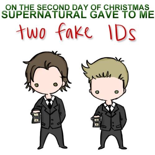 On the second day of Christmas... #supernatural12daysofchristmas #Supernatural #kudostotheartist #SPNFamily