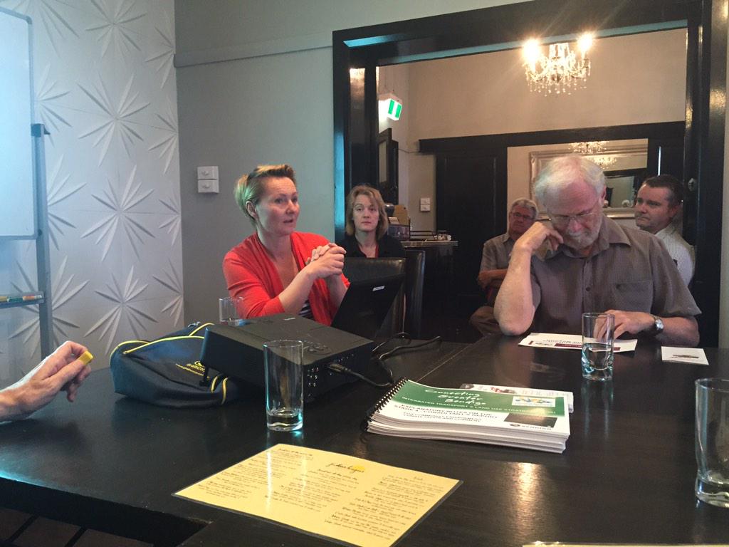 BendigoSustGrp's tweet photo. Katherine giving us an overview of theater report. It's about creating options for people. #ITLUS @Greater_Bendigo http://t.co/NhEGf2qdjJ