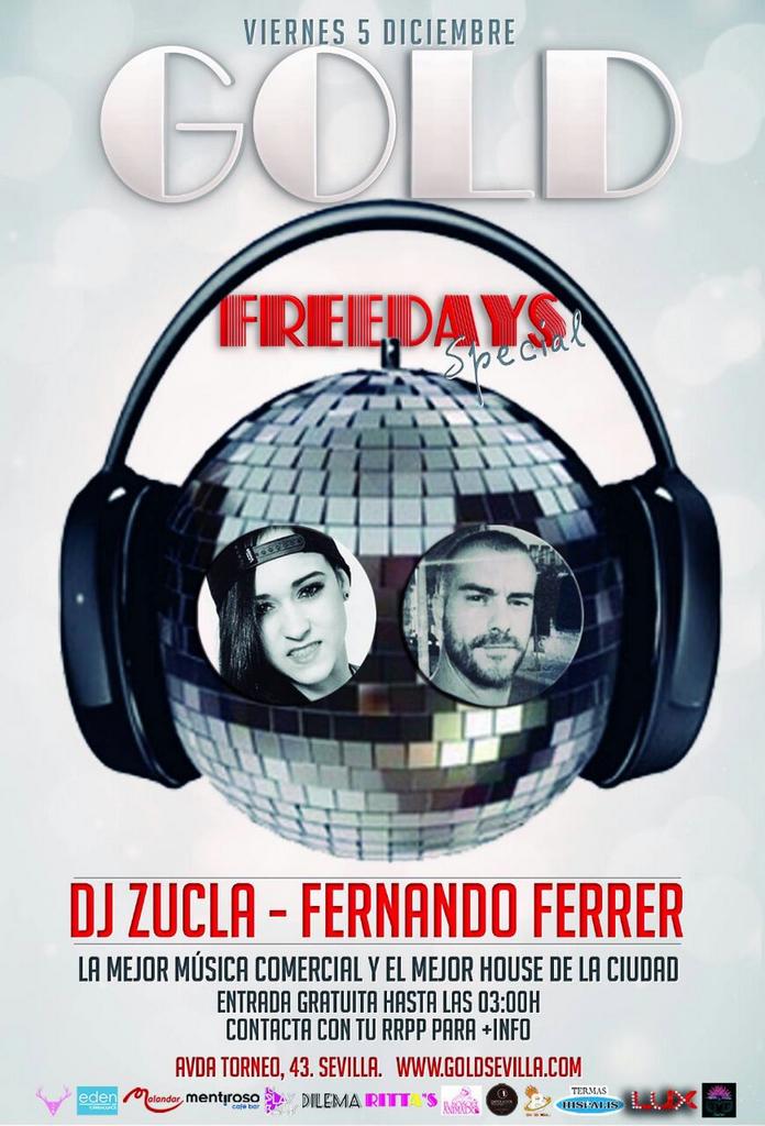 ACzucli's tweet image. GOLD SEVILLA - VIE. 5/DIC/2014
ENTRADA GRATUITA HASTA LAS 3:00 H
O si lo prefieres 5€ con copa!
OS ESPERAMOS A TOD@S