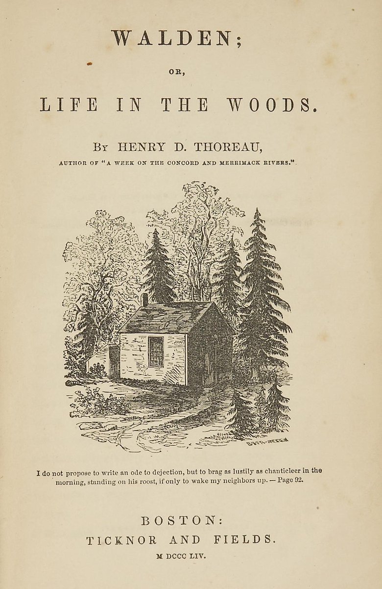 hdthoreau1's tweet photo. Check out my new book "Walden", out starting 1854!! Don't keep living in "quiet desperation!" #SimplifySimplify http://t.co/rZxvVSxxjk