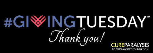 This #GivingTuesday we want to thank our supporters this past year!  Please continue to help us #cureparalysis!