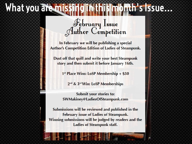 LOSP_Mag's tweet image. In our next issue will hope to have an Author Competition... dust off your quills and get to writing your Stea...