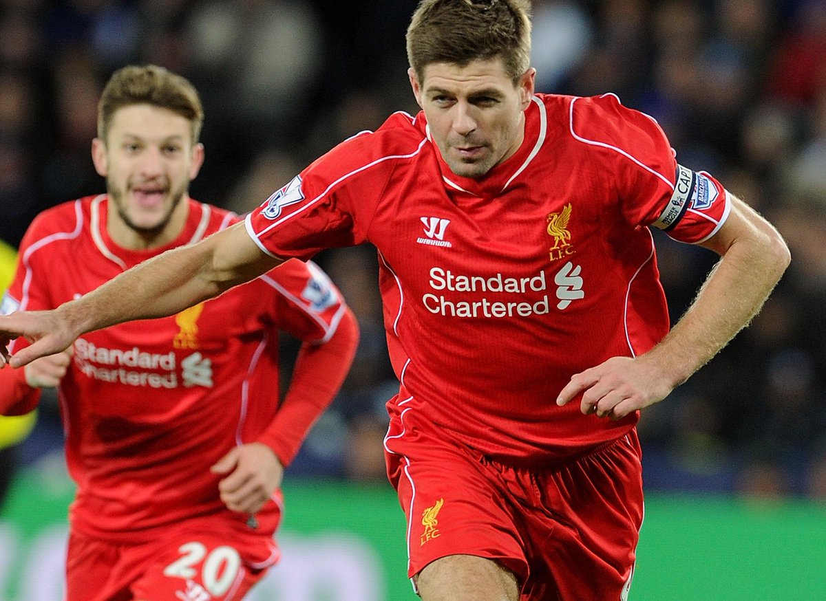 LFC's tweet image. Retweet this if Steven Gerrard was your #LFC Man of the Match against Leicester City…
