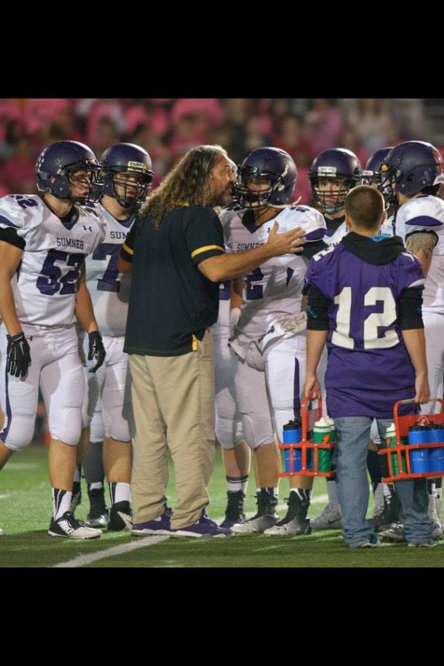 SumnerFootball's tweet photo. The shepherd with his Black Flag Warriors! #Bone2Bone #PepTalk http://t.co/AgcLxKfChn