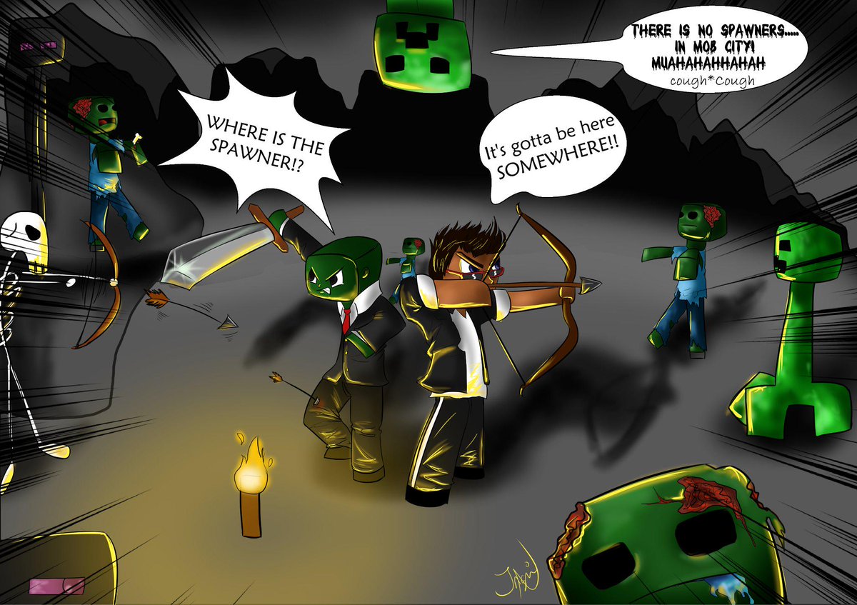 Collywobble_l3's tweet photo. @ProSyndicate and @CaptainSparklez entered Mob City in today's episode of Trinity Island! (ep.9) #TrinityIslandFA http://t.co/2NAWZSFBsk