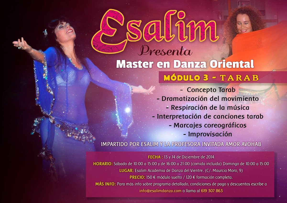 Cartel del módulo 3 del Master Profesional. Muy pocas plazas disponibles. Contaremos en esta ocasión con Amor Abohav.