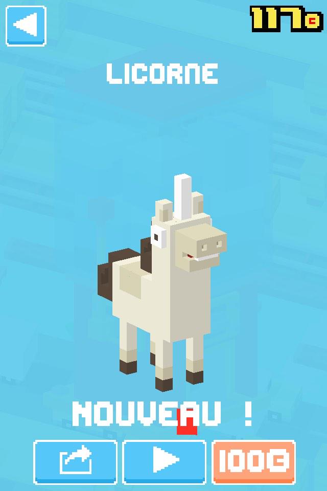 comment avoir la licorne dans crossy road