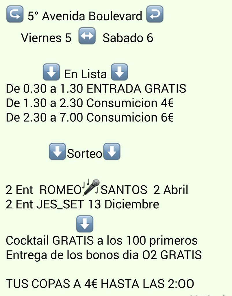 DaniEscudero22's tweet photo. Viernes 5 Sabado 6
En 5° Avenida Boulevard Elche http://t.co/XUFn38oWkL