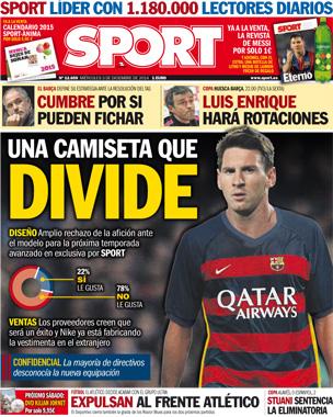 Portada de Sport del 3 de Diciembre