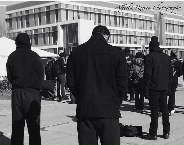YBMSN's tweet photo. Visuals from the #BlackMaleExhibition today at #WMU flagpoles. The experience was a positive step forward. #BLM. http://t.co/nvQK14N88F