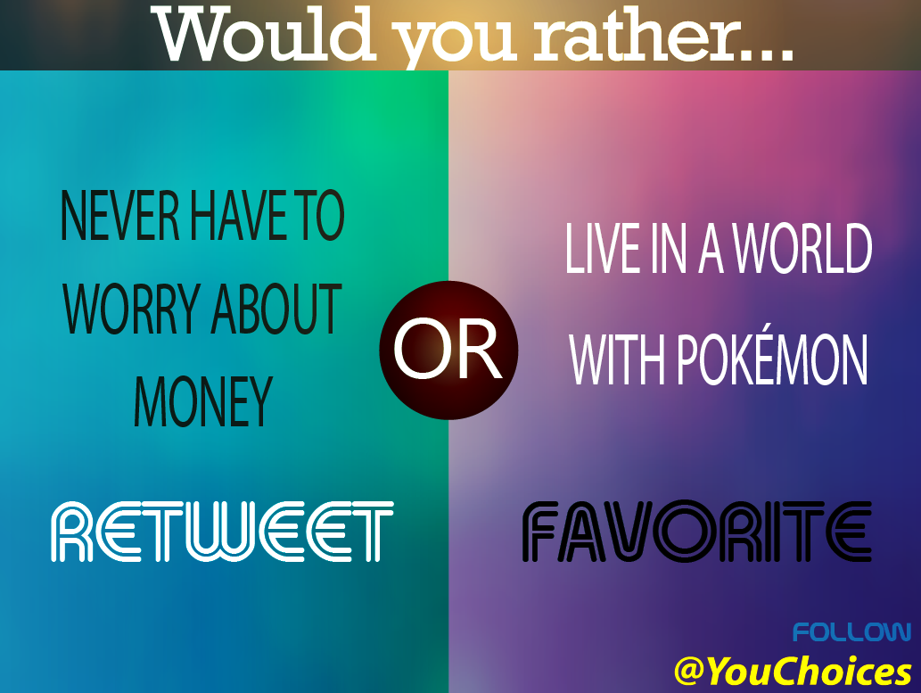 YouChoices's tweet image. No worry or Pokemon?