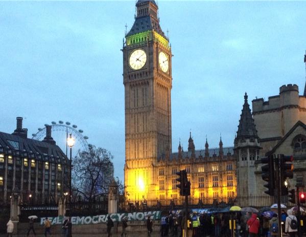 OccupyLondon's tweet photo. Call out for December #occupydemocracy - Many Happy Returns! #olsx http://t.co/aIMBIy9JxI http://t.co/JdsmpxHgtt