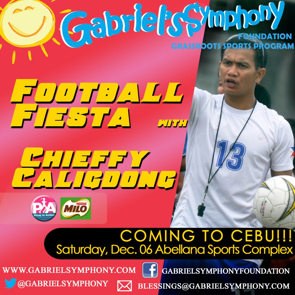 piacayetano's tweet photo. Excited to have @chieffy_13 lead @GabrielSymphony's football fiesta in #Cebu this Saturday. #GSF2014 http://t.co/L4C5oEPKTS