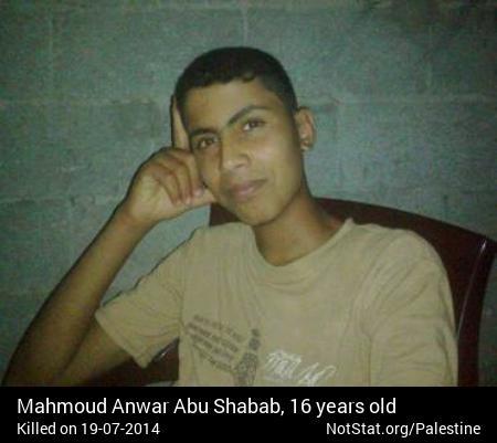 We don't forget Mahmoud Anwar Abu Shabab, 16 yo, killed by an Israeli airstrike notstat.org/palestine/PGXM… #Gaza