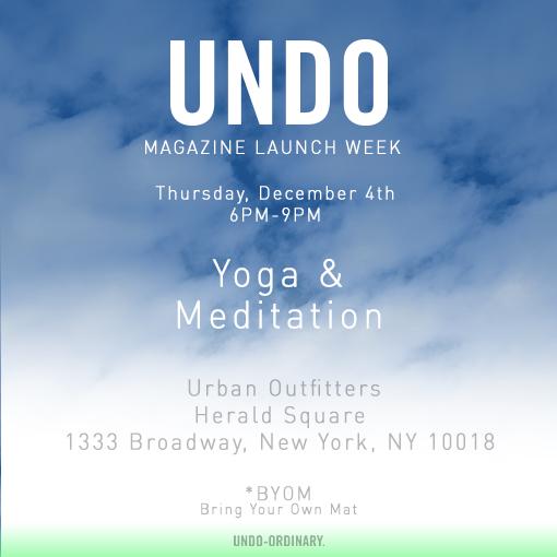 GoWithoutWalls's tweet image. In celebration of #undomag issue 2, join @undoordinary_ x Without Walls for yoga in NYC. RSVP undoweekyoga.splashthat.com
