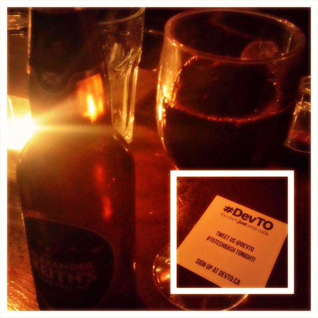 CandiPR's tweet image. Thanks @DevTO for the drinks #TOTechBash