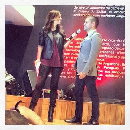 CELEBRITIESYCOM's tweet photo. Nuestra celebrity @santosalexandra entrevistando a @juansocarrasy @TottoColombia #totto #NewCollectionTOTTO http://t.co/0XCEyj4Xlg