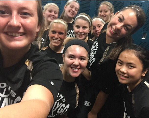 KyleeChesley's tweet photo. Here's to winning the first game of the season!!! 🏀❤️ #forivanka #10strong http://t.co/rJl0WwFXhK