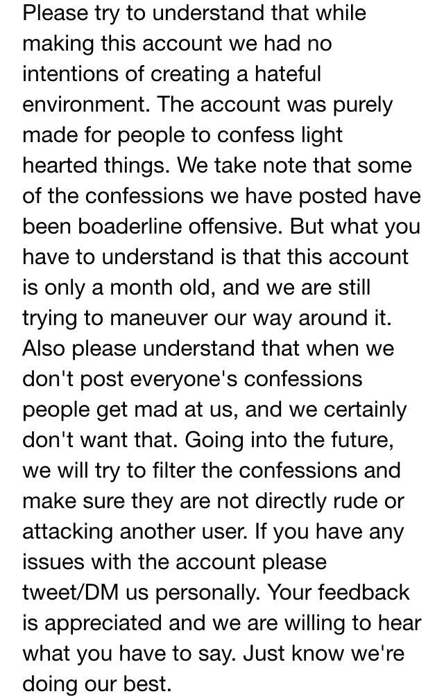 CSxConfessions's tweet image. Just a quick note from the owners of the account. It is very important you all understand what we are saying...