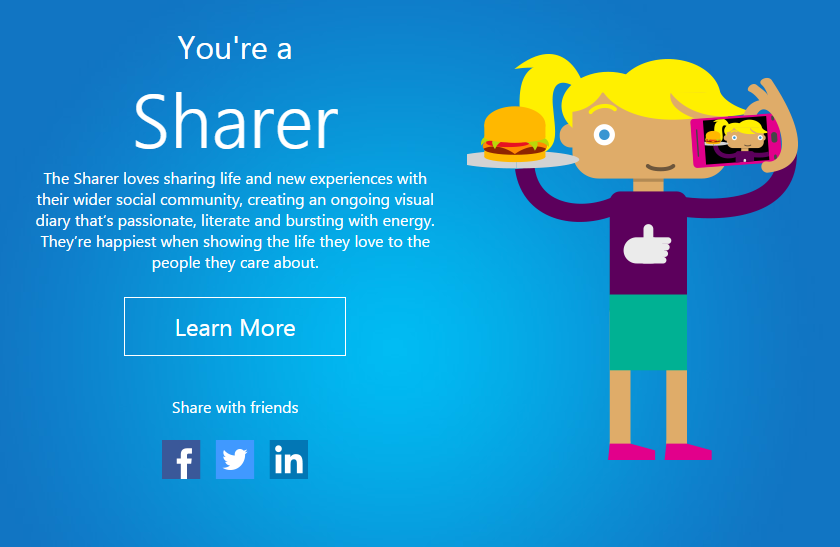 MSHelpsThai's tweet image. แอดมินลองทำควิซแล้วได้ &quot;Sharer&quot; แล้วเพื่อนๆล่ะคะ ได้อะไร แชร์กันได้ อย่าลืมใส่ #TechType ด้วยน้า