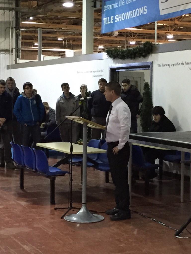 EastDurhamCol's tweet image. Now it&apos;s time for @MecaplastGroup UK General Manager David Cann to talk to students and guests #TechAcad