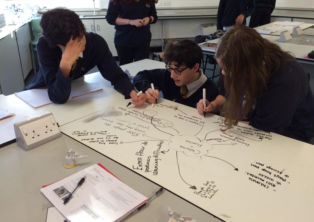 LucyRapps's tweet photo. @LessonToolbox @KHunterTandL #FHSoutstandingpractice Yr 10 Triple science discussion through writing -sources on wall http://t.co/dYkxeMAhCy