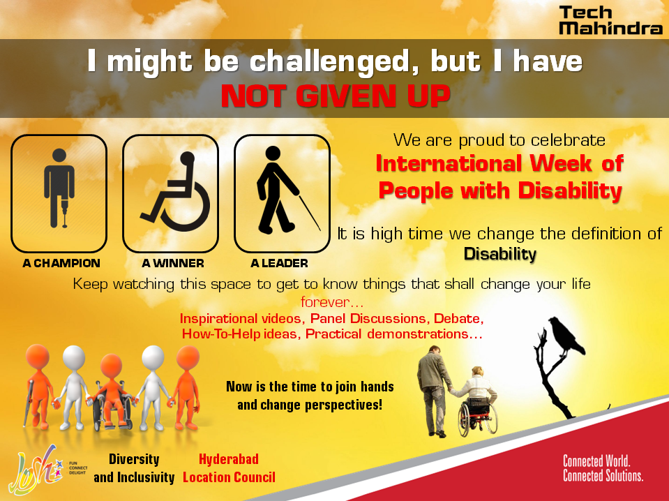 tech_mahindra's tweet photo. Observing International Week of People with Disability.
#TechMCares http://t.co/WObEc4lm4N
