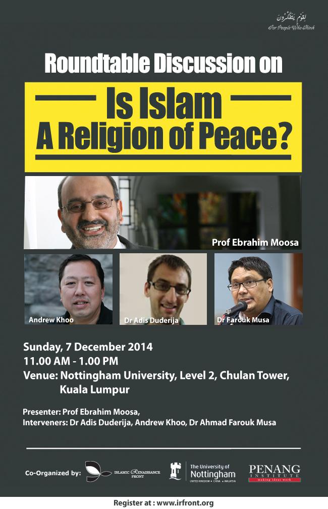 Twt_UiTM's tweet image. Hebahan event - Is Islam a Religion of Peace oleh @IRFront irfront.net/post/events/ro…