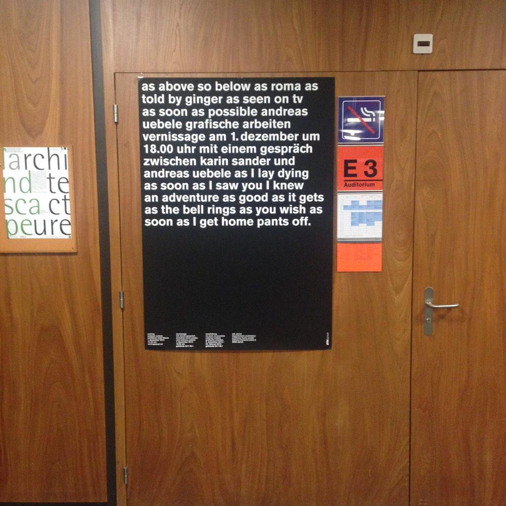 andreasuebele's tweet photo. #asap lecture and exhibition at #eth #zürich http://t.co/WtCIOSqLvO