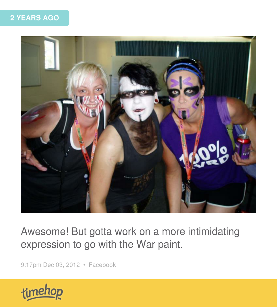 high79's tweet image. Wow! Rollercon was 2 years ago today!! War paint workshop with Demanda Riot!! Great Memories of this time away.