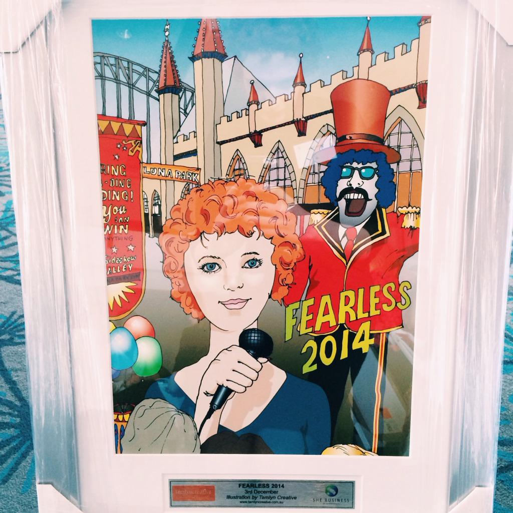 Get_Shortened's tweet photo. Honoured to receive such an artistic gift for speaking at #Fearless2014. Thank you @TamlynCreative and @SuzyJacobs http://t.co/WnXXM95cyw