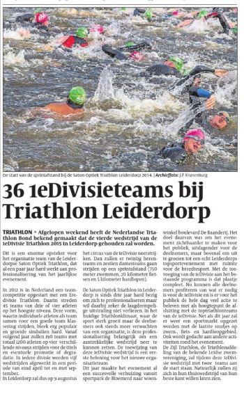 Vorige week aandacht in het Leids Dagblad voor <a href="/1eDivisie_tri/">1eDivisie_tri</a> in Leiderdorp
