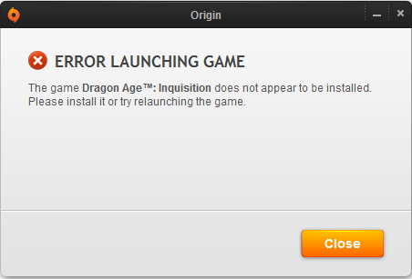TheDanLynch's tweet photo. @OriginInsider @EA_Australia @EA Help! I keep getting this error when I try to launch DAI. I installed from discs. http://t.co/mA6Op7TfLU
