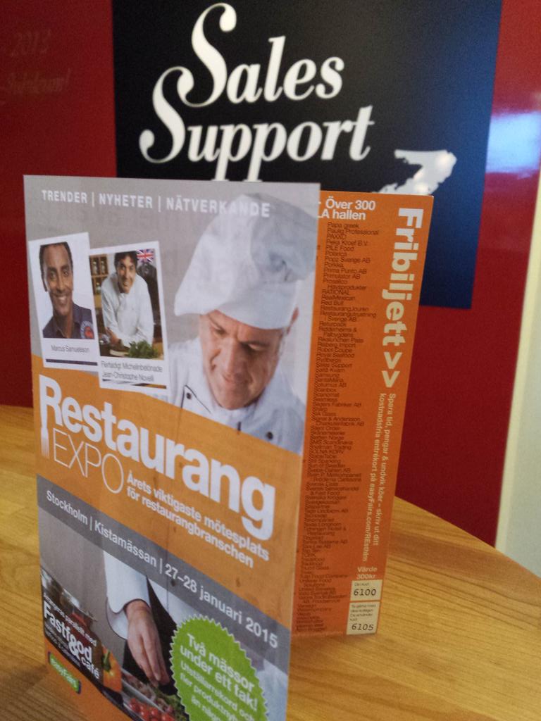 salessupport_se's tweet photo. RestaurangExpo mässan i jan, sugen att gå? Retweeta om du vill ha fribiljetter #retail http://t.co/BBwWad6o98