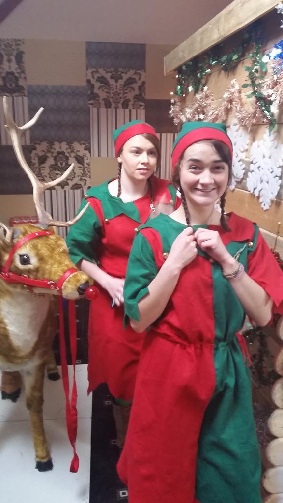 Our girl #elvesreunited all ready for #santa