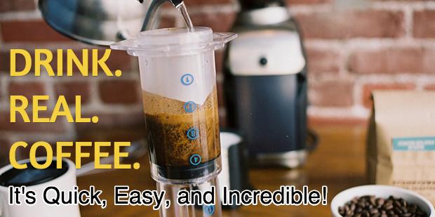 There's no excuse for drinking whack coffee. Here's a great guide to make great coffee, fast: bit.ly/1Aedhpr