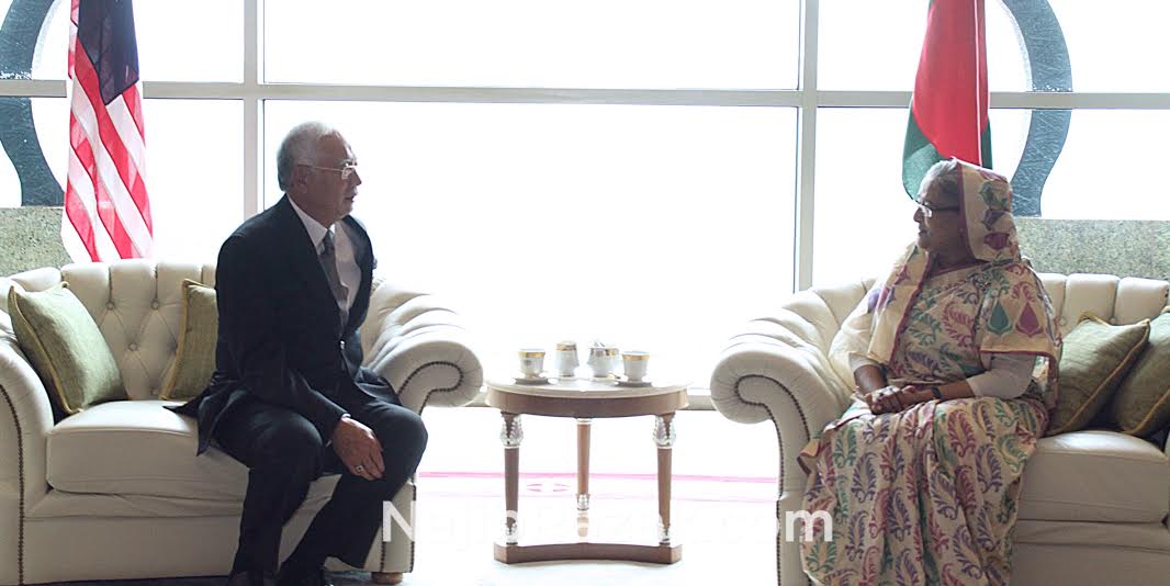 NajibRazak's tweet image. Welcomed my counterpart from Bangladesh, Prime Minister Sheikh Hasina earlier today. bit.ly/1yLd7G4
