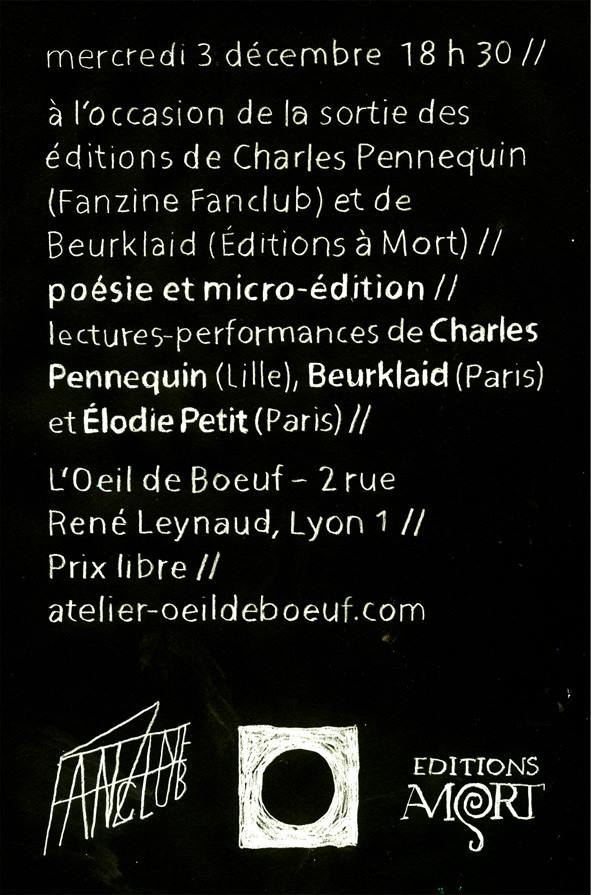 Douteuses's tweet image. Nous serons ce soir à l’œil-de-bœuf #Lyon rue Leynaud pour une soirée POÉSIE &amp;amp; MICRO-ÉDITION facebook.com/events/7934511…
