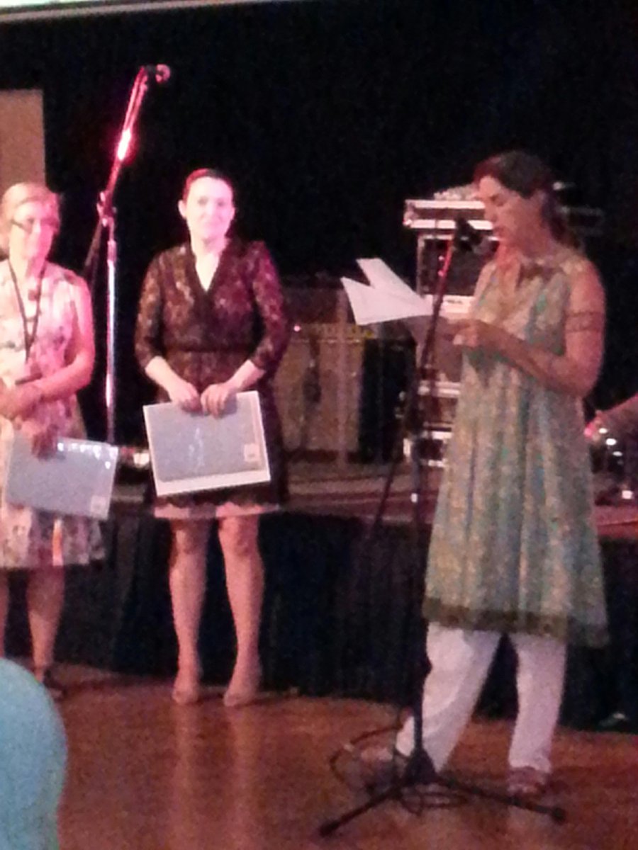 Flinders's tweet photo. RT @drspacejunk: Dr Amy Roberts wins Bruce Veitch Award for Indigenous Engagement! @Flinders #AAA37 http://t.co/GZ7IeCnX66