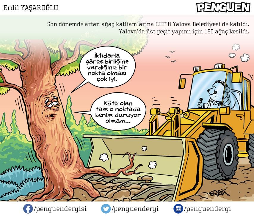 penguendergi's tweet photo. Bu haftaki Penguen'de bu karikatürün balonlarını koymayı unutmuşuz. Arada oluyor böyle şeyler :) http://t.co/Qv3wNoU1GH