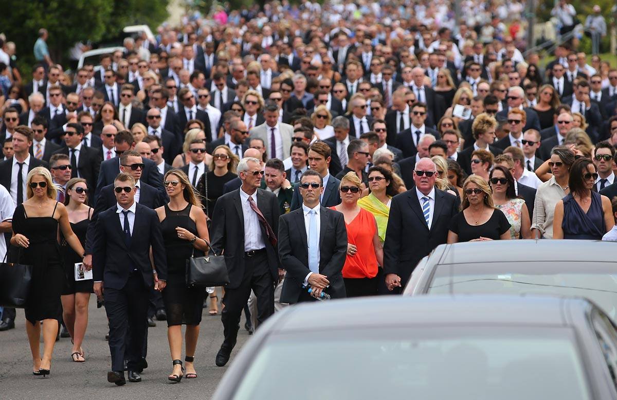 'A celebration veiled by unbearable sadness' <a href="/ARamseyCricket/">Andrew Ramsey</a> captures the mood in Macksville cricketa.us/1zP9xd8