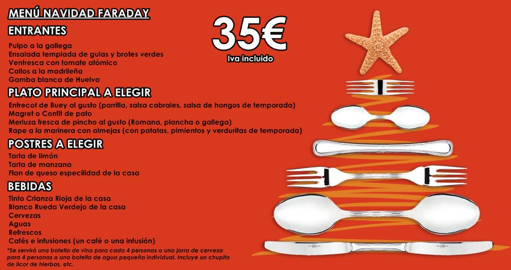 FaradayMadrid's tweet photo. Ven a Faraday y celebra tu Comida/Cena de Navidad con tus compis de trabajo,amigos o familia y prueba el menú de 35€ http://t.co/dWlfDh0T6R