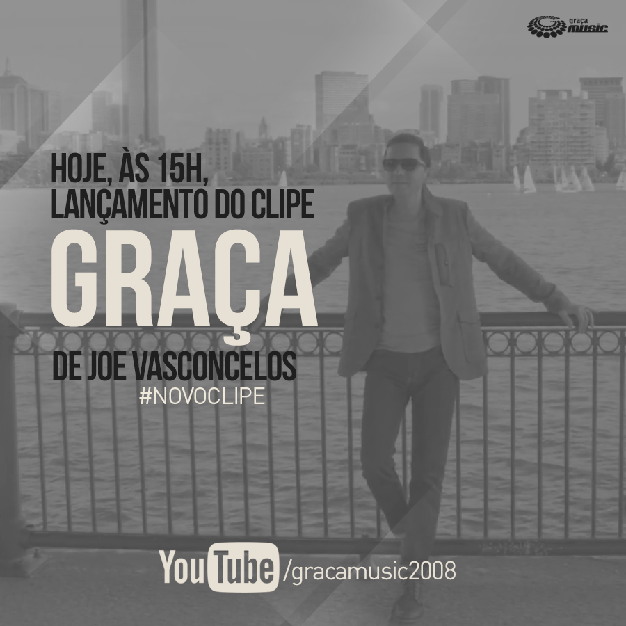 GracaMusic's tweet photo. #Novidade: E, hoje, tem lançamento em nosso canal no #YouTube. #Graça, o novo clipe do @JOEvasconcelos. #FiqueLigado http://t.co/i89863pCty