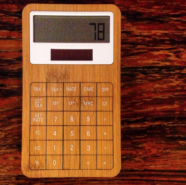 StrawberryEarth's tweet photo. My @curatednl selection for this month: a bamboo calculator from @lexondesign #holiday #gift #sustainable #CURATED118 http://t.co/dr2MGz6WLw